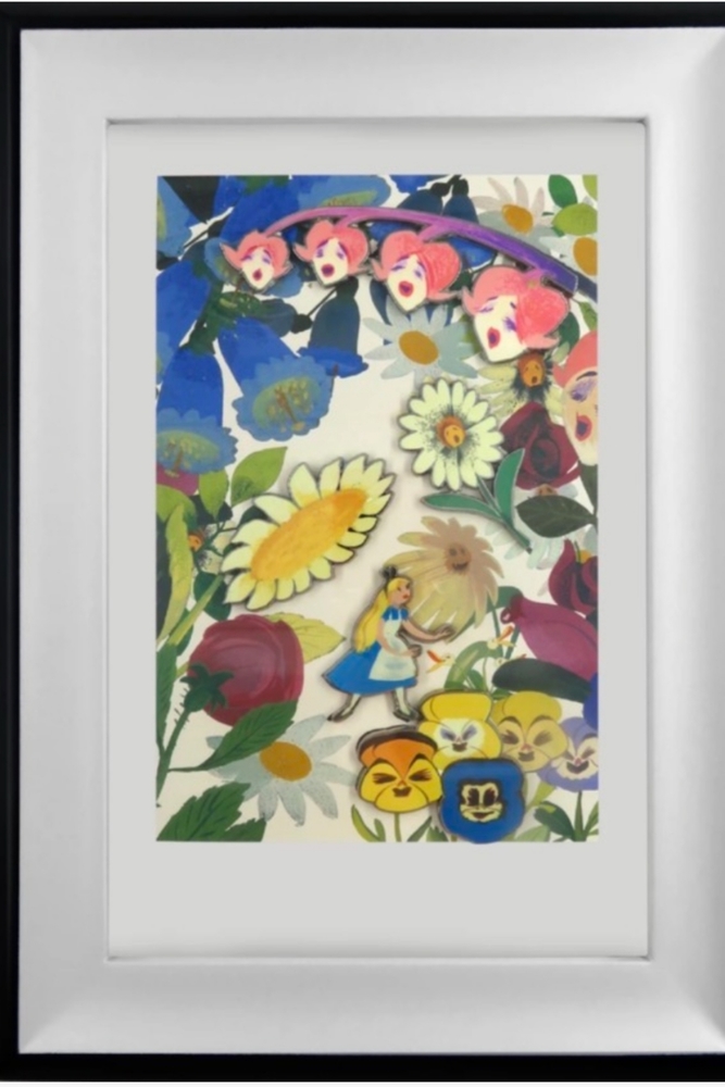 Alice in wonderland by mary blair framed pin set